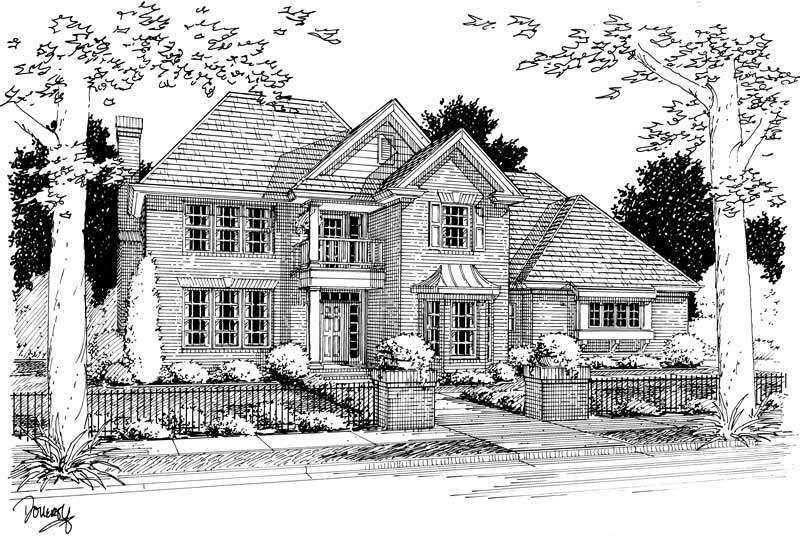 3-Bedroom, 2342 Sq Ft Colonial Home Plan - 178-1033 - Main Exterior