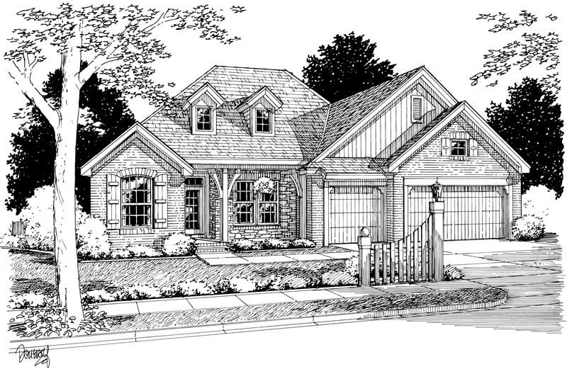 4-Bedroom, 2576 Sq Ft Ranch Home Plan - 178-1042 - Main Exterior