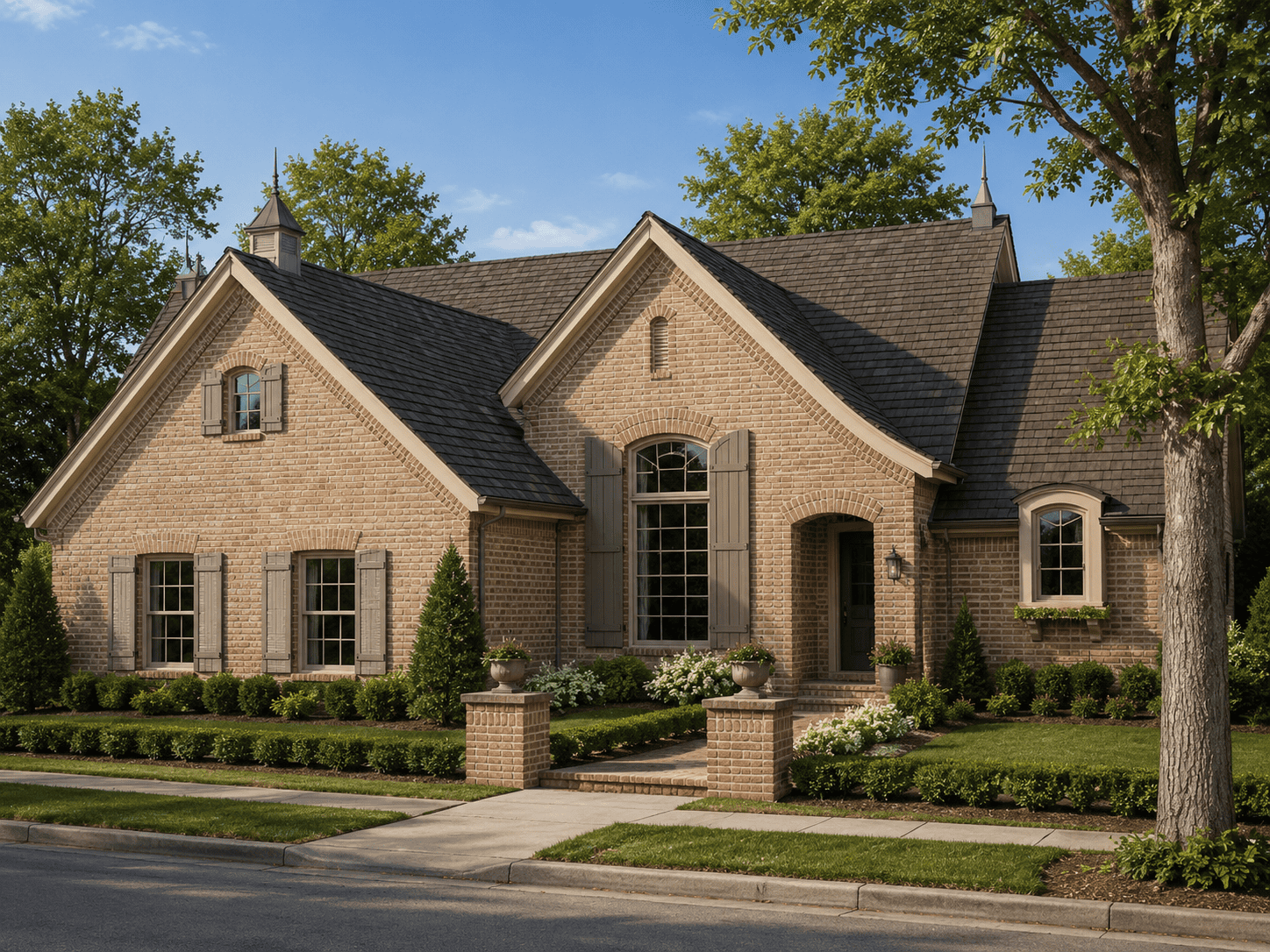 3-Bedroom, 1792 Sq Ft French House Plan - 178-1045 - Front Exterior