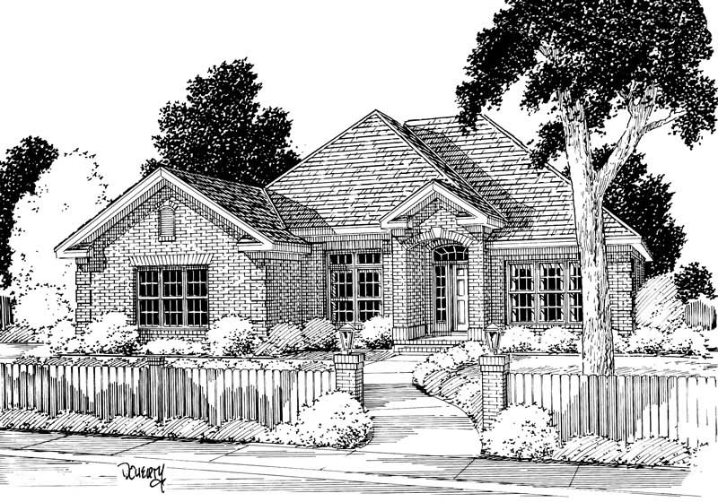 4-Bedroom, 2250 Sq Ft Ranch Home Plan - 178-1054 - Main Exterior