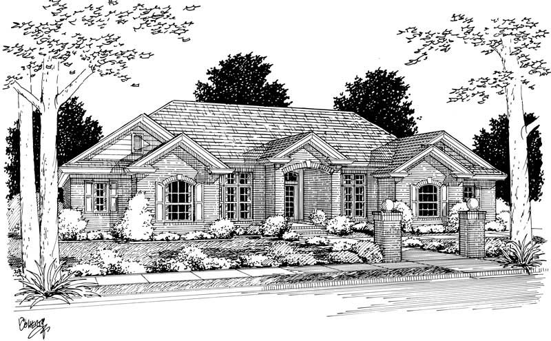 4-Bedroom, 2720 Sq Ft Ranch Home Plan - 178-1067 - Main Exterior