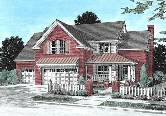 4-Bedroom, 2241 Sq Ft Traditional House - Plan #178-1075 - Front Exterior