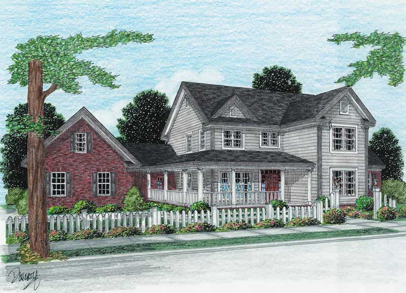 3-Bedroom, 2382 Sq Ft Country House Plan - 178-1082 - Front Exterior