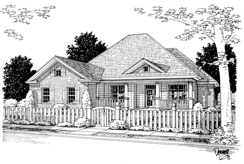 4-Bedroom, 1954 Sq Ft Country House Plan - 178-1089 - Front Exterior