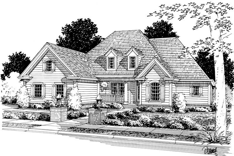 4-Bedroom, 2318 Sq Ft Ranch Home Plan - 178-1093 - Main Exterior