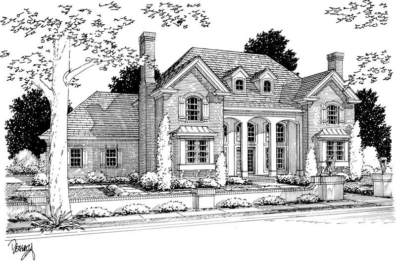 4-Bedroom, 3477 Sq Ft European Home Plan - 178-1110 - Main Exterior