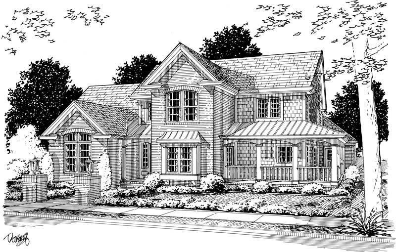 4-Bedroom, 3098 Sq Ft Country House Plan - 178-1140 - Front Exterior