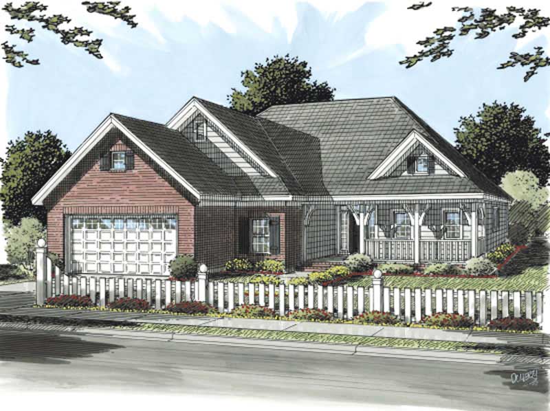 3-Bedroom, 1416 Sq Ft Country Home Plan - 178-1154 - Main Exterior