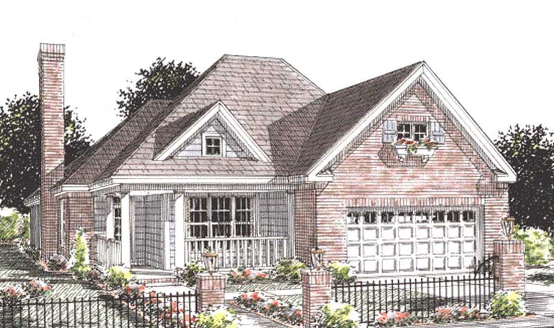 2-Bedroom, 1425 Sq Ft Country House Plan - 178-1195 - Front Exterior