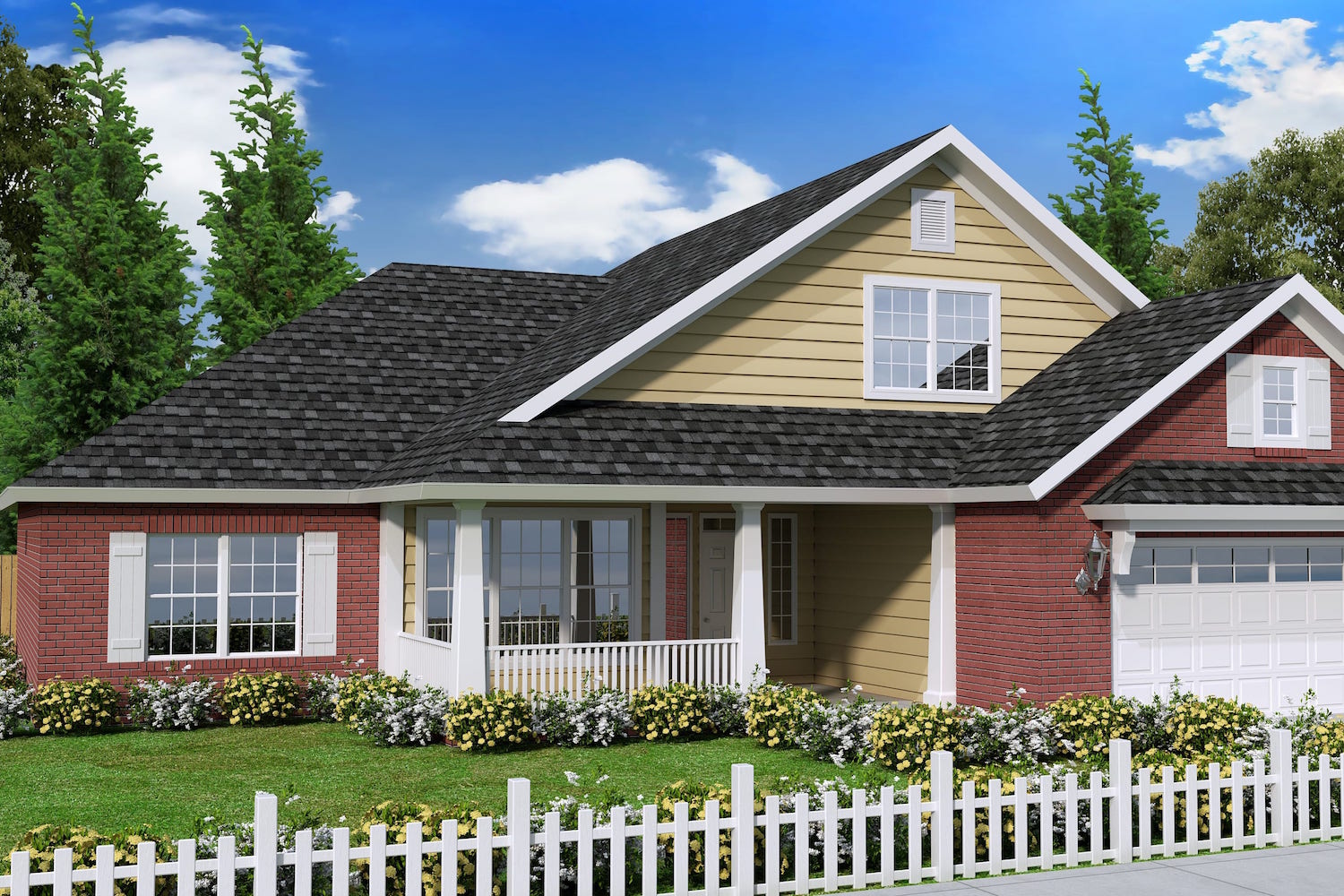 3-Bedroom, 1788 Sq Ft Craftsman House Plan - 178-1240 - Front Exterior