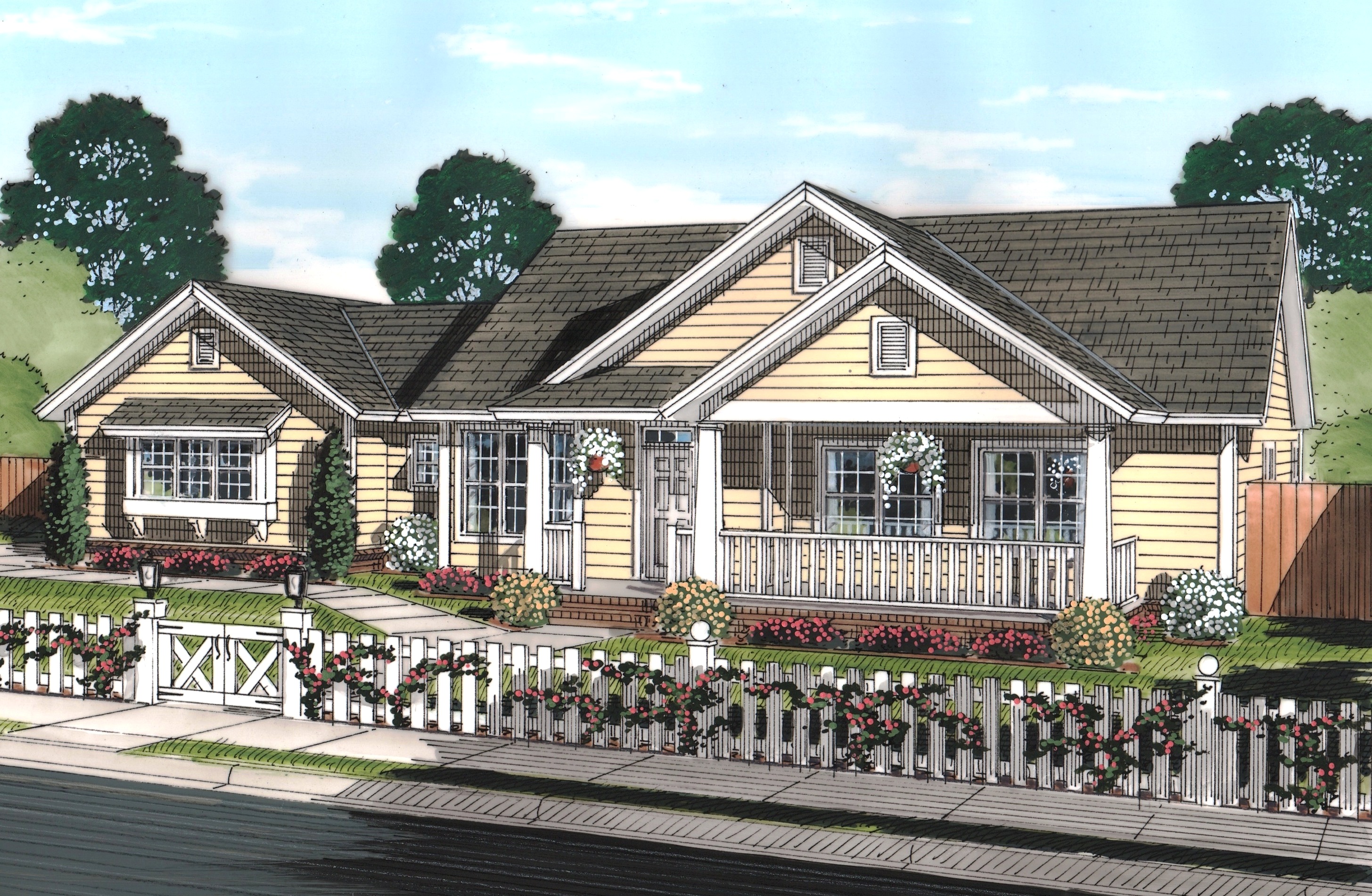 4-Bedroom, 1808 Sq Ft Craftsman Home Plan - 178-1243 - Main Exterior