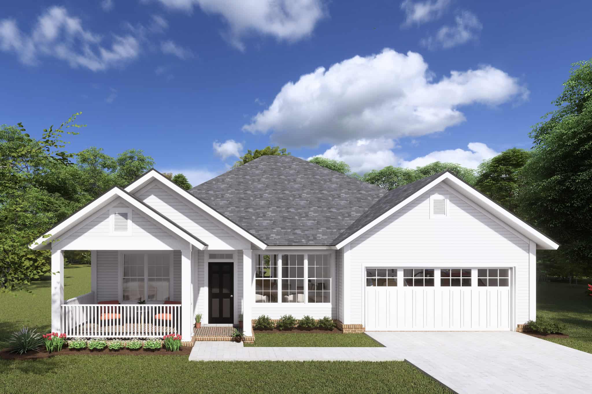 3-Bedroom, 1748 Sq Ft Cottage Home Plan - 178-1340 - Main Exterior