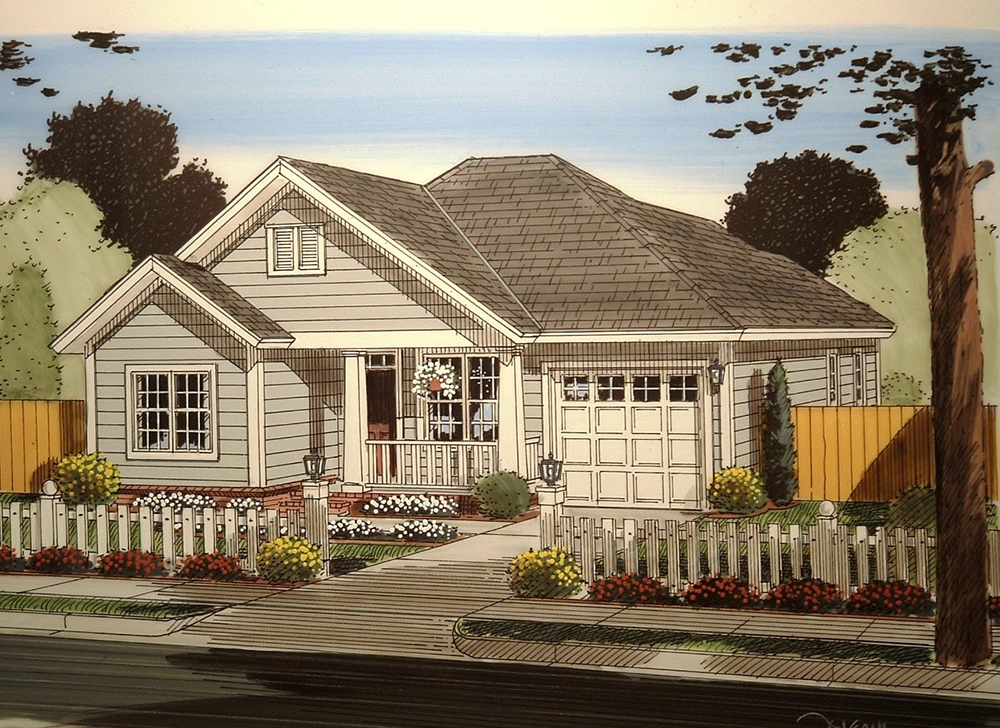 3-Bedroom, 1187 Sq Ft Craftsman House Plan - 178-1359 - Front Exterior