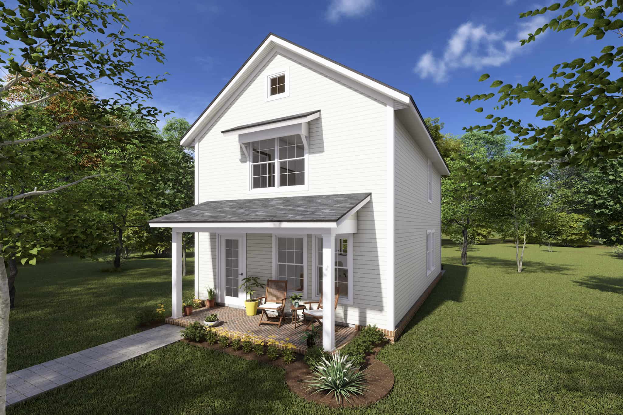Cottage Floor Plan - 3 Bedrms, 2.5 Baths - 1280 Sq Ft - #178-1416