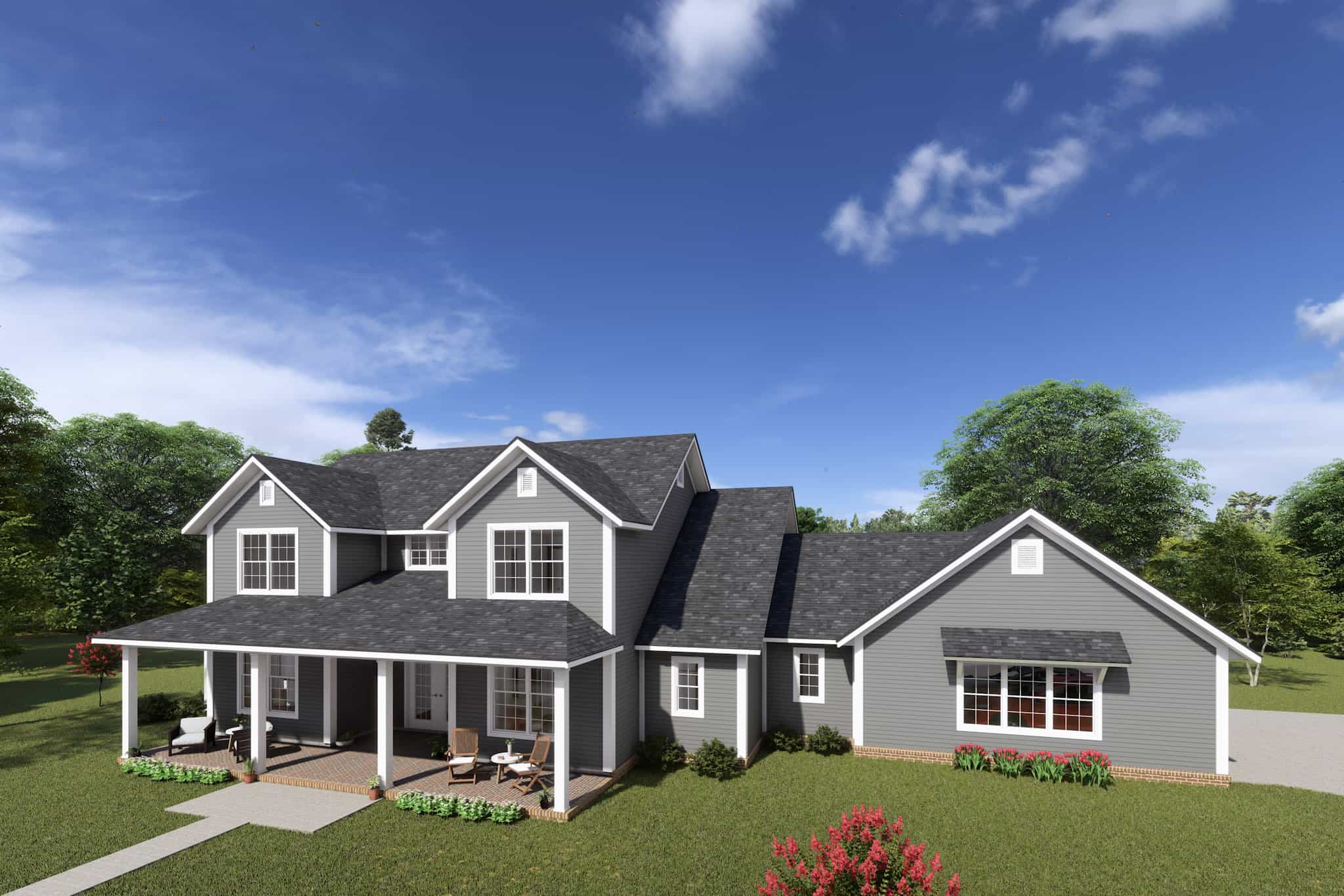 Farmhouse Home Plan - 4 Bedrms, 3.5 Baths - 2693 Sq Ft - #178-1418