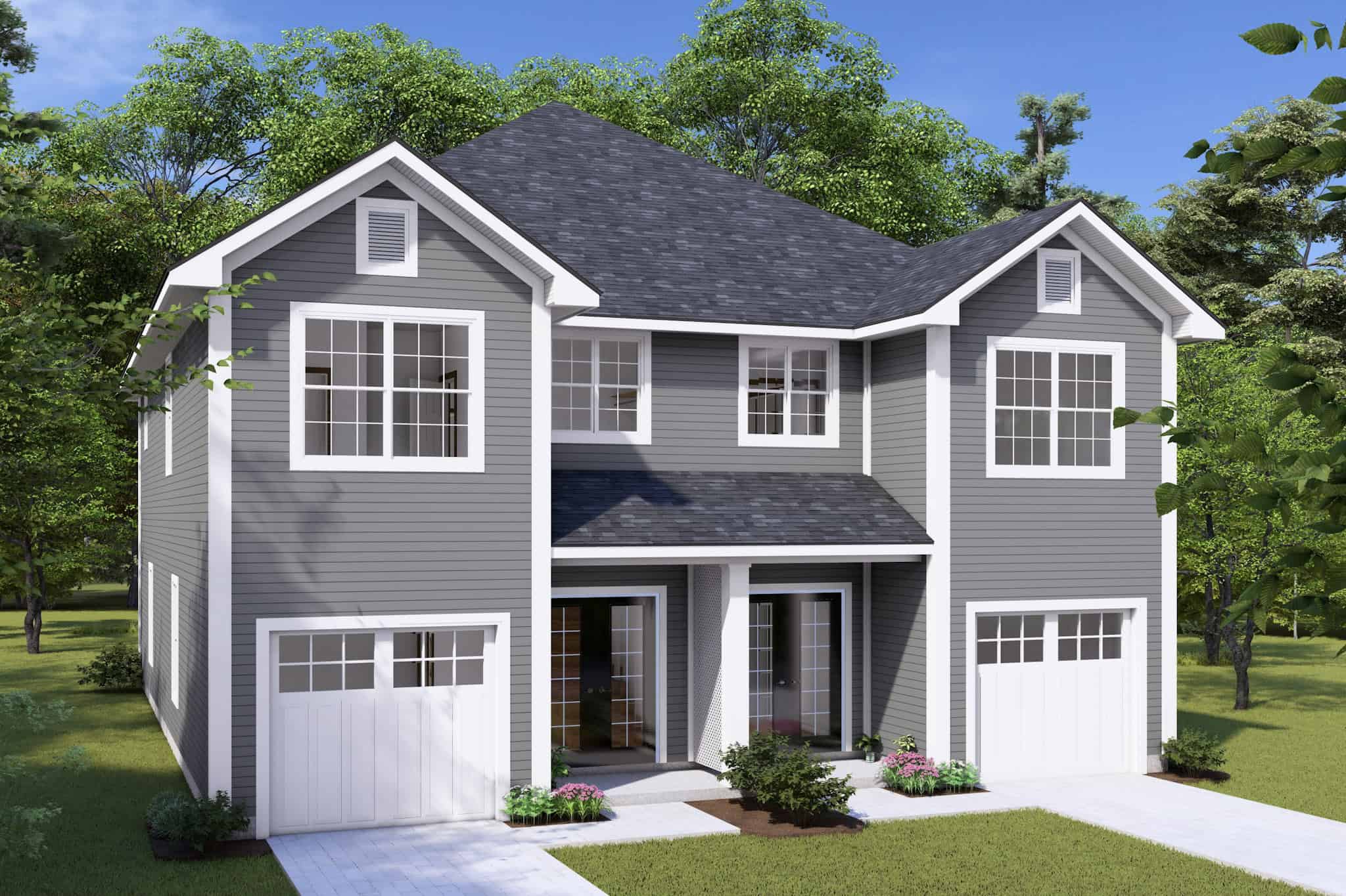 6-Bedroom, 3134 Sq Ft Cottage Duplex Plan - #178-1445