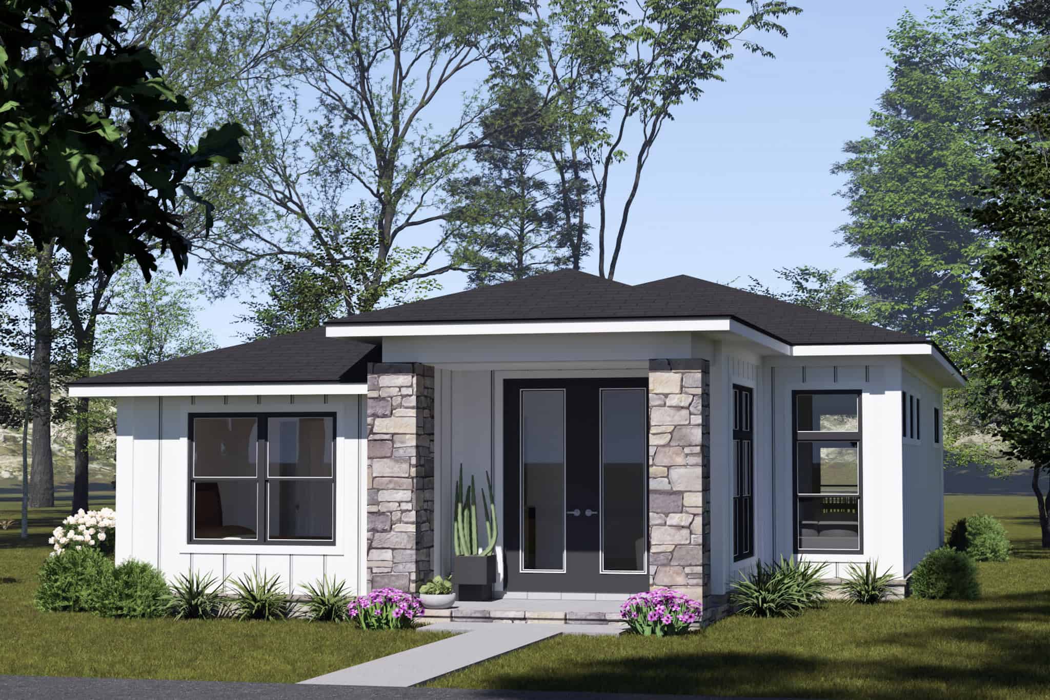Contemporary Floor Plan - 3 Bedrms, 2 Baths - 1395 Sq Ft - #178-1536