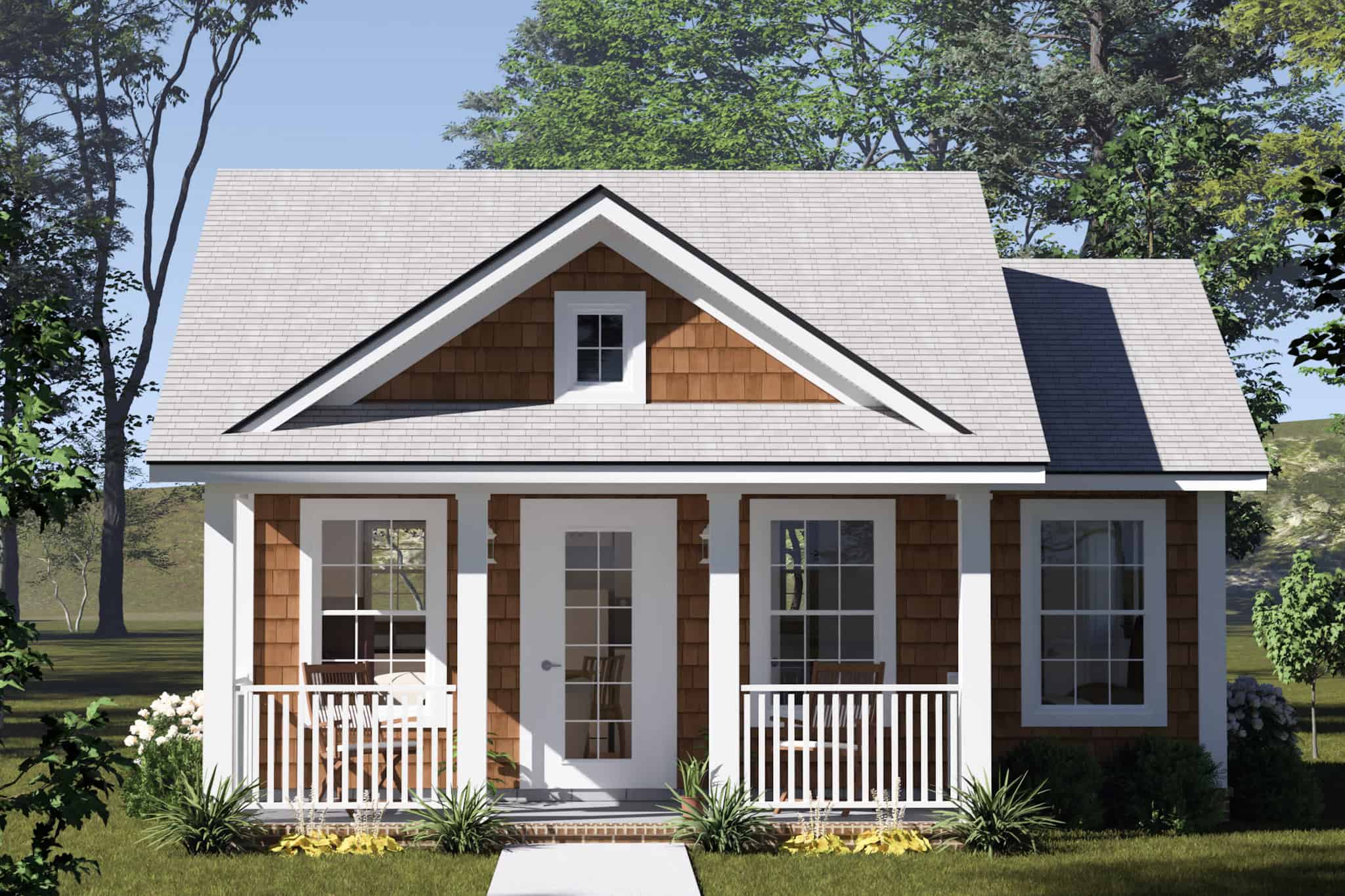 Cottage Home Plan - 1 Bedrms, 1 Baths - 384 Sq Ft - #178-1553