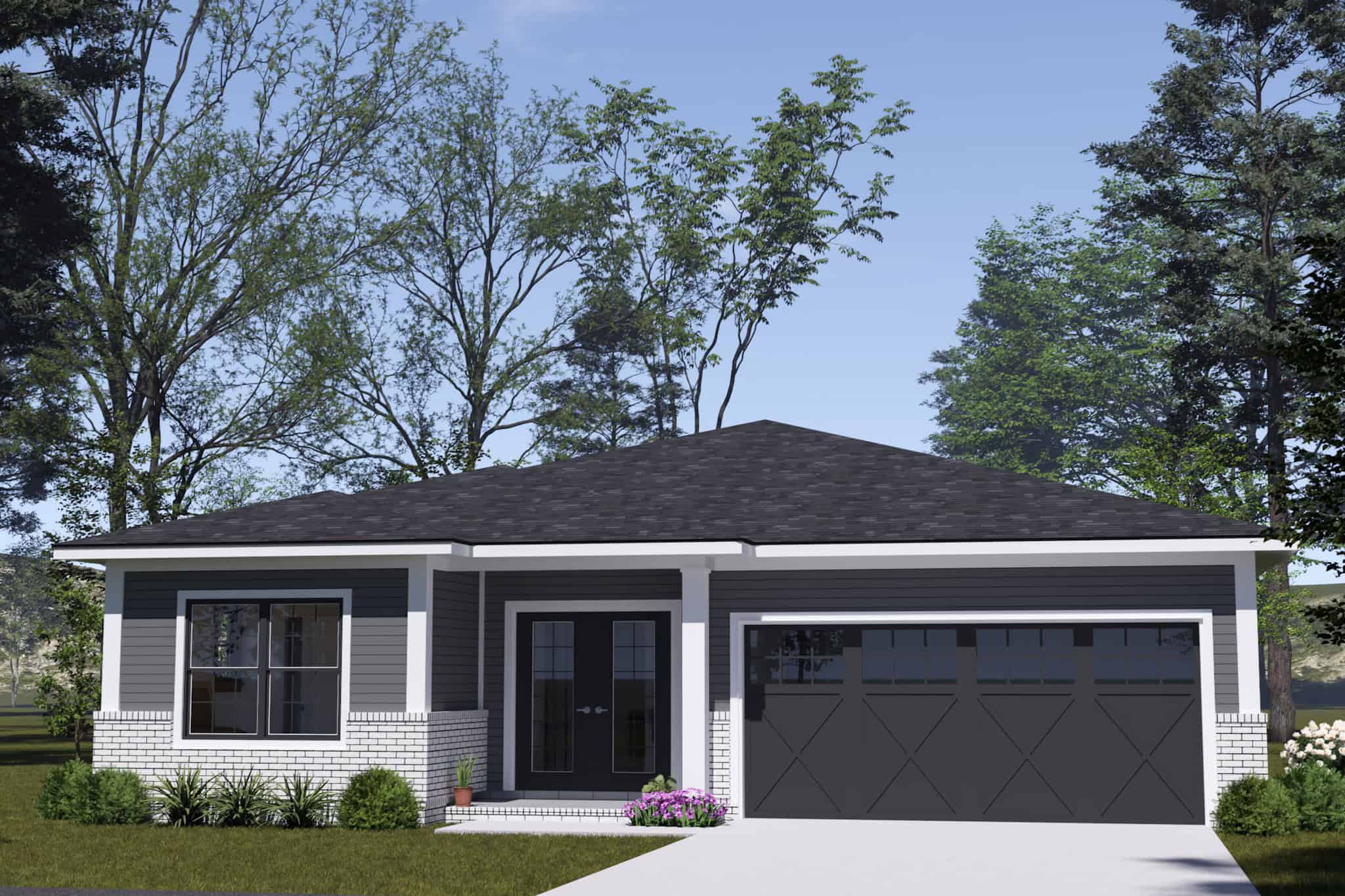 Contemporary Home Plan - 3 Bedrms, 2 Baths - 1498 Sq Ft - #178-1559