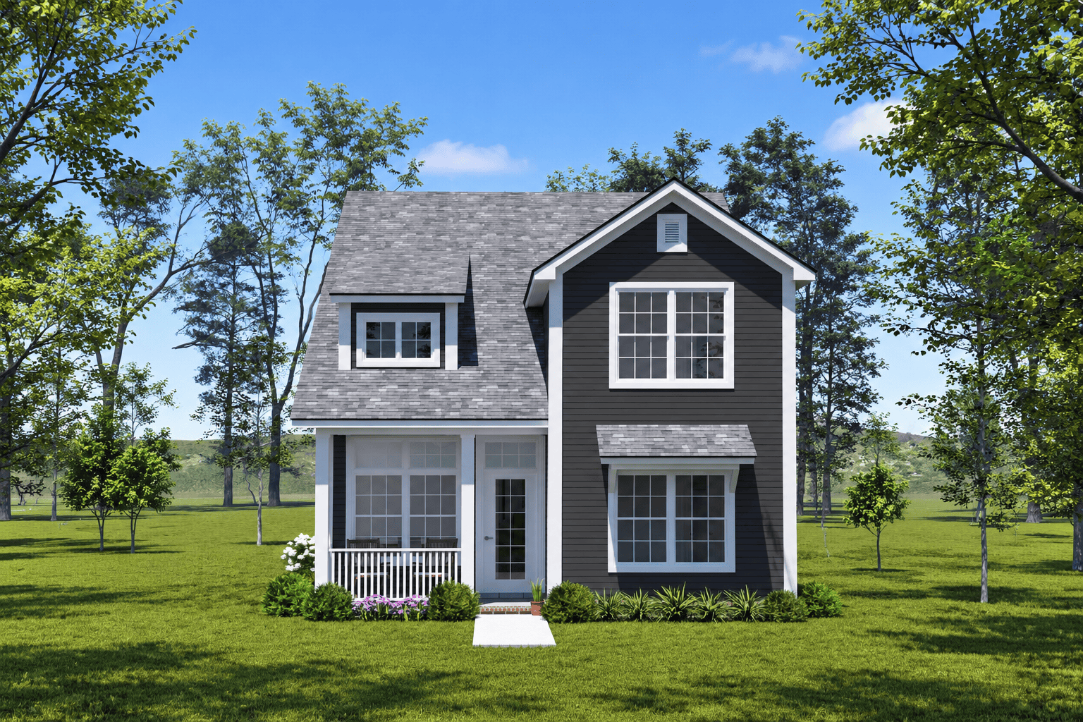 3-Bedroom, 1643 Sq Ft Cottage House Plan - 178-1571 - Front Exterior