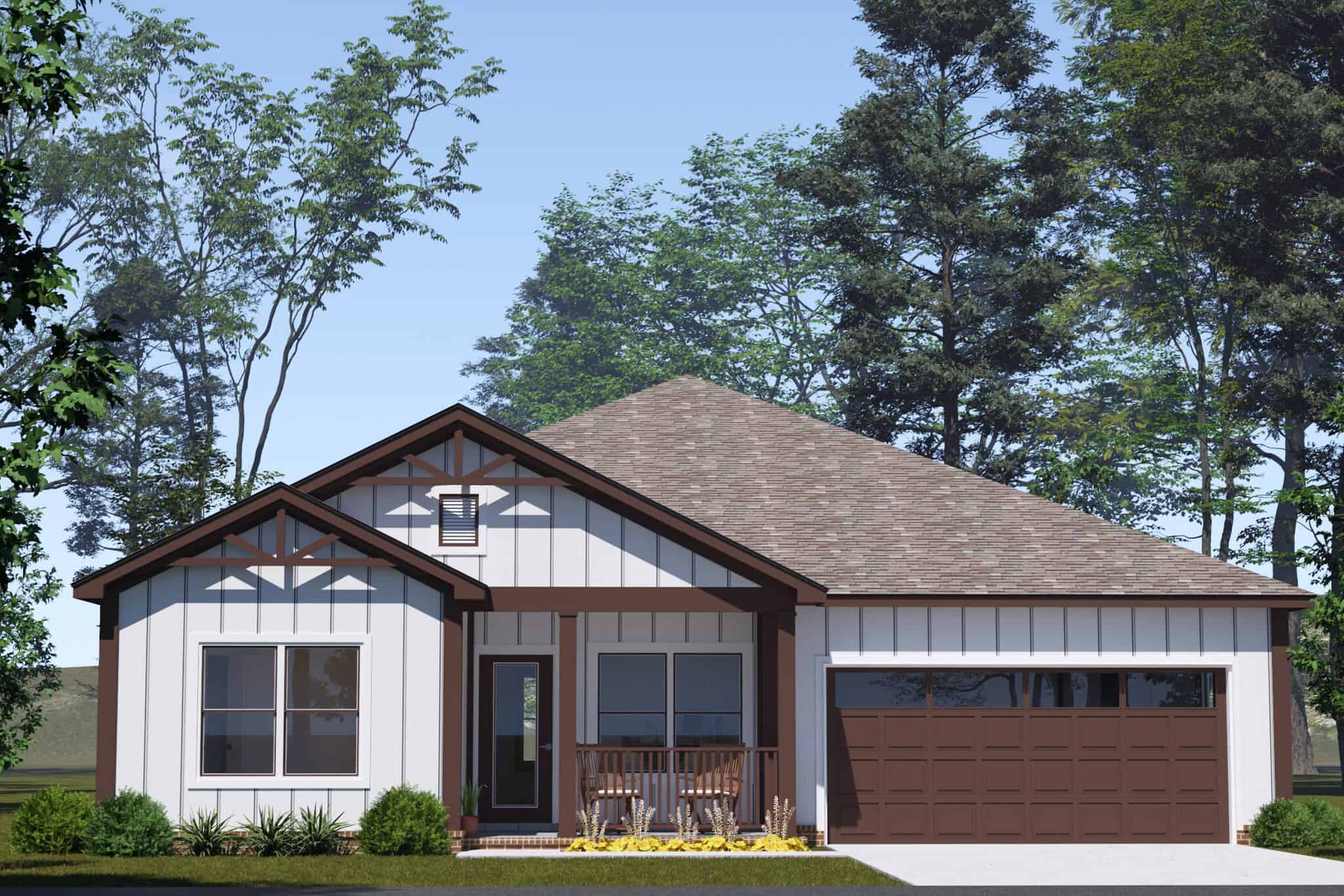 3-Bedroom, 1684 Sq Ft Farmhouse House Plan - 178-1575 - Front Exterior