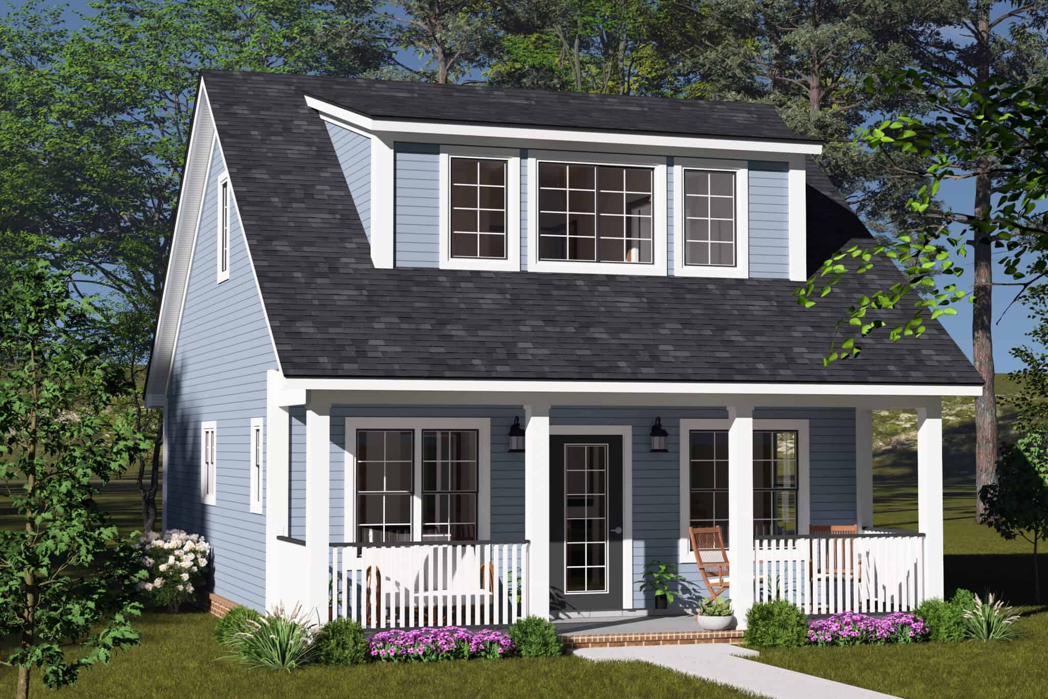 2-Bedroom, 880 Sq Ft Cottage Home Plan - 178-1576 - Main Exterior