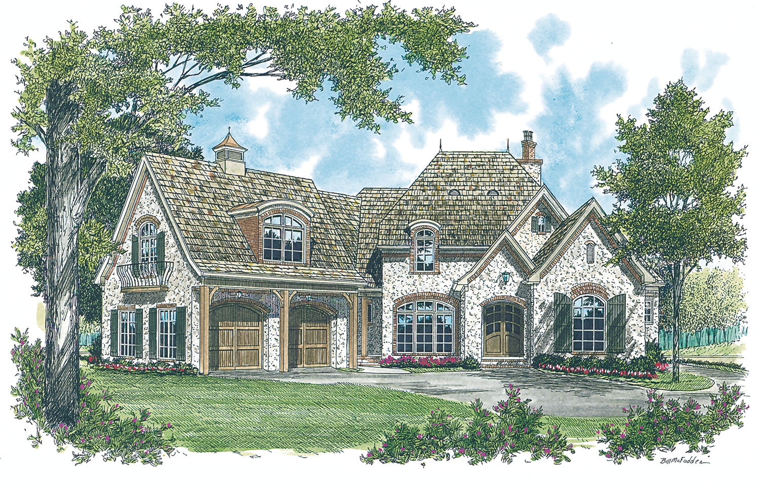 4-Bedroom, 4731 Sq Ft European House Plan - 180-1013 - Front Exterior