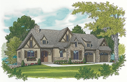 3-Bedroom, 2765 Sq Ft Cottage House Plan - 180-1036 - Front Exterior