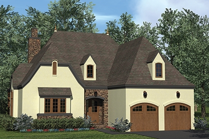 3-Bedroom, 2483 Sq Ft European Home Plan - 180-1041 - Main Exterior