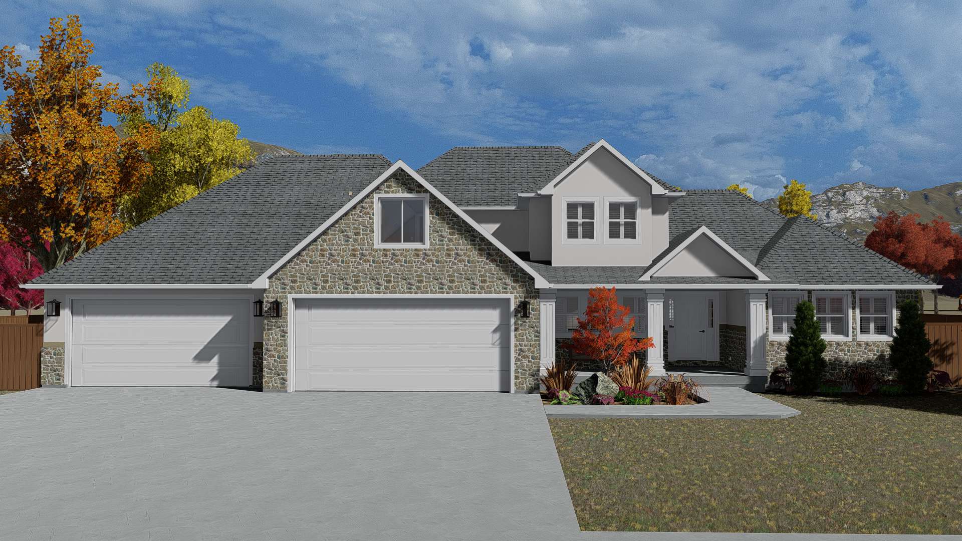 3-5 Bedroom, 2084 Sq Ft Transitional House - Plan #187-1152 - Front Exterior
