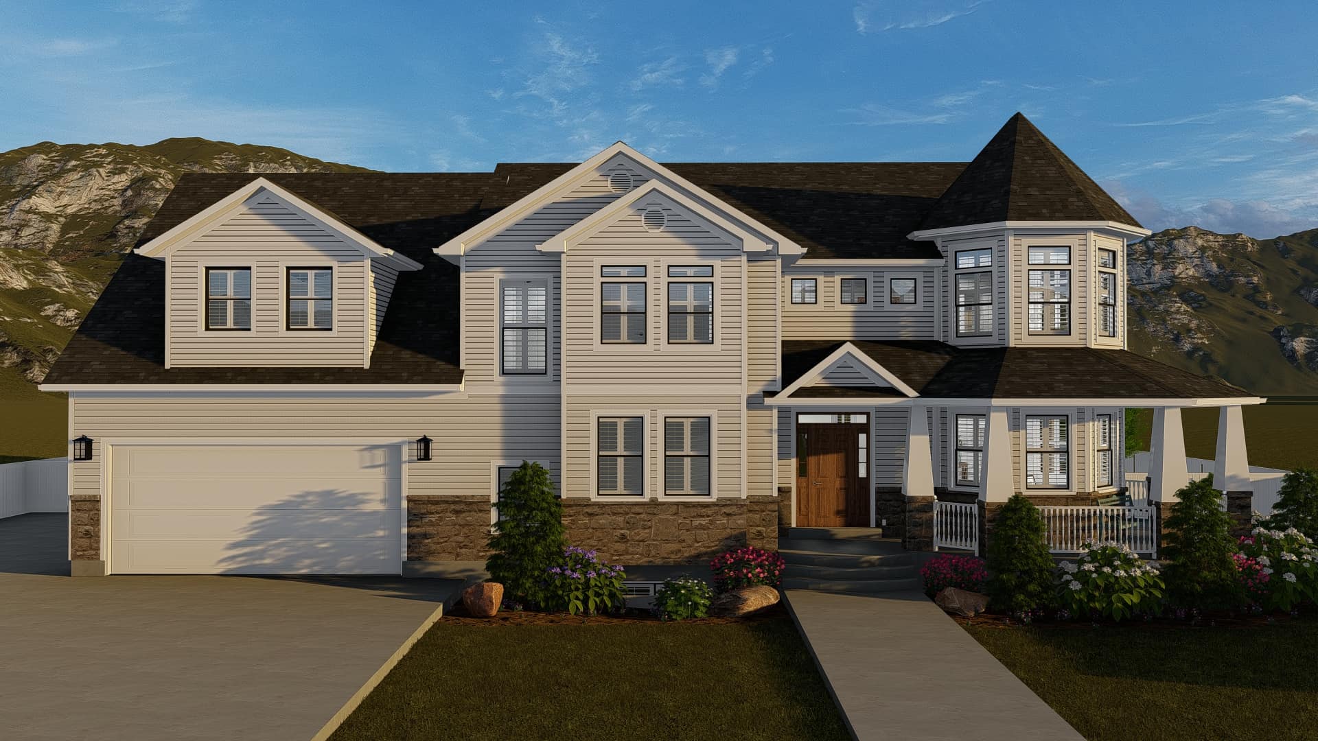 4-6 Bedroom, 2898 Sq Ft Traditional Home - Plan #187-1157 - Main Exterior