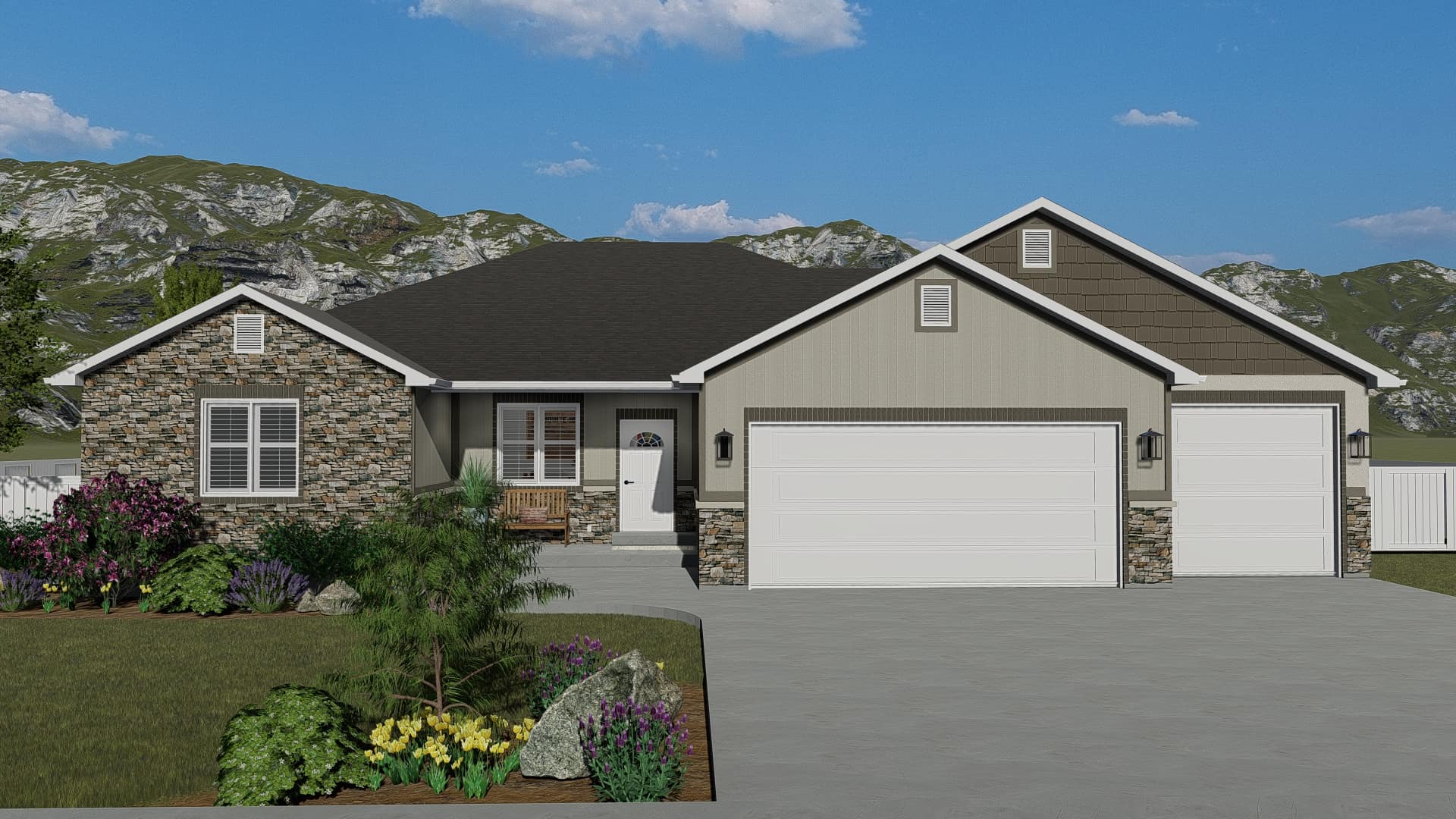 3-Bedroom, 1972 Sq Ft Ranch Home - Plan #187-1160 - Main Exterior