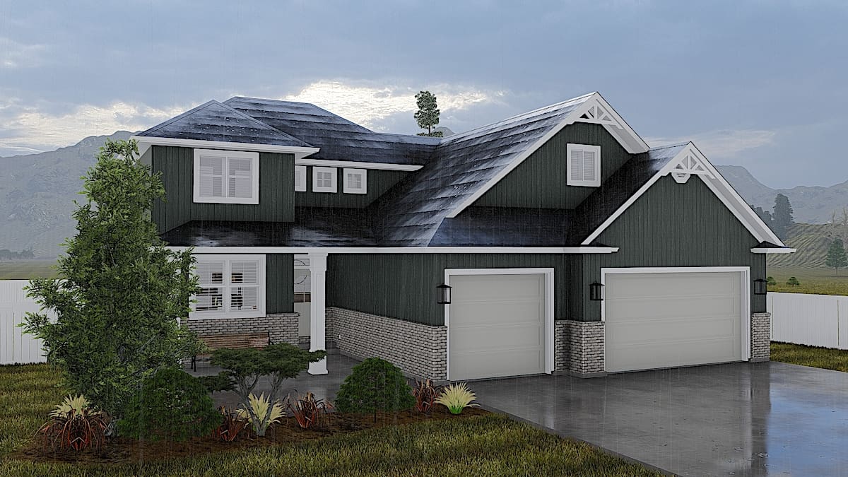 4-Bedroom, 2399 Sq Ft Farmhouse Home - Plan #187-1168 - Main Exterior