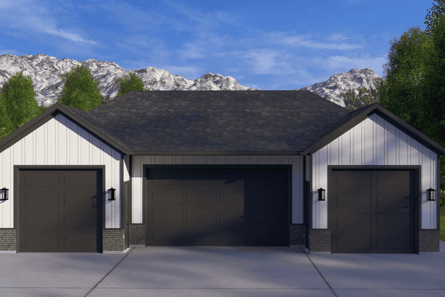 1461 Sq Ft Garage House Plan #187-1246 - Front Exterior