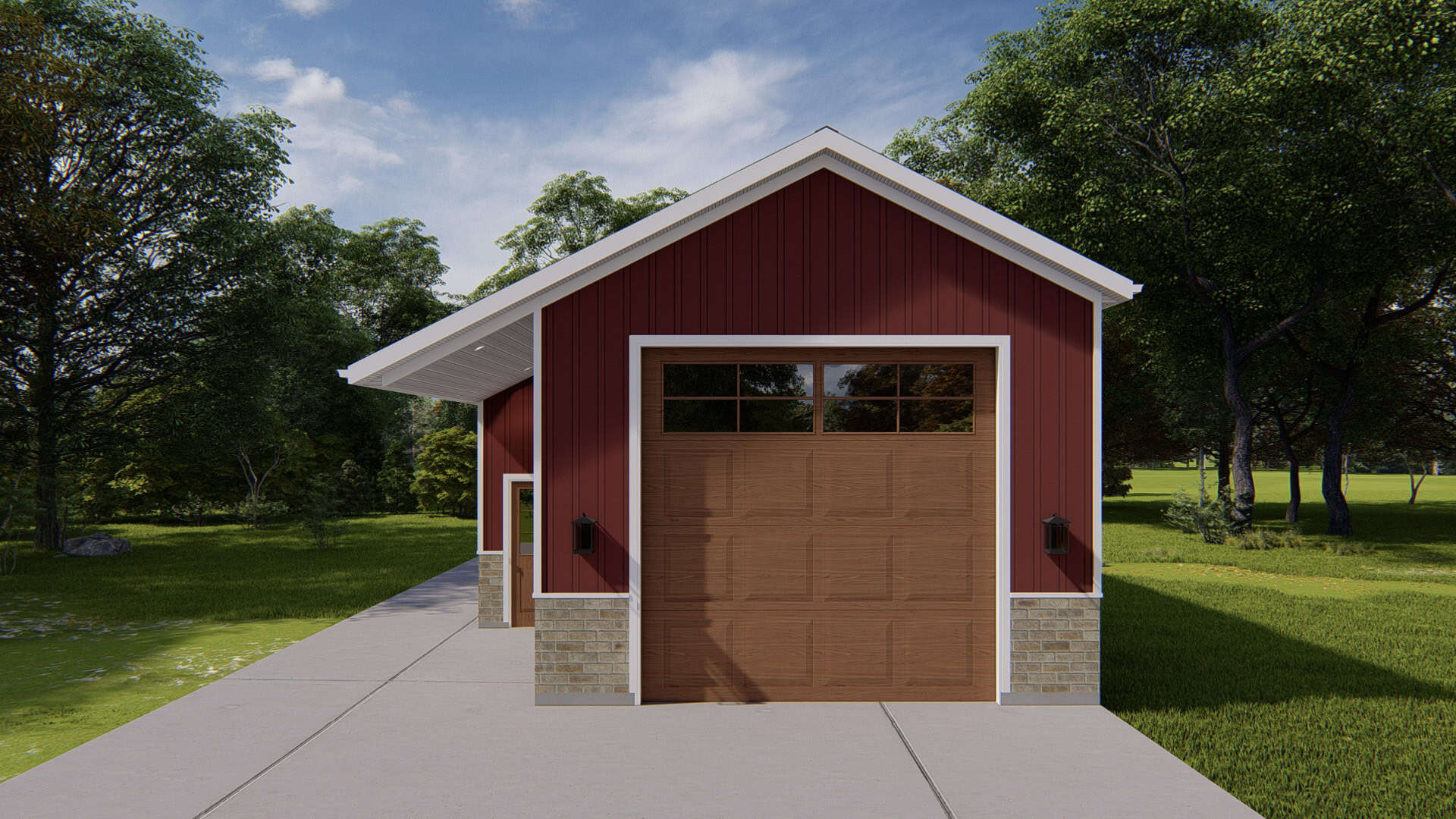 0-Bedroom, 1309 Sq Ft Garage Home Plan - 187-1265 - Main Exterior