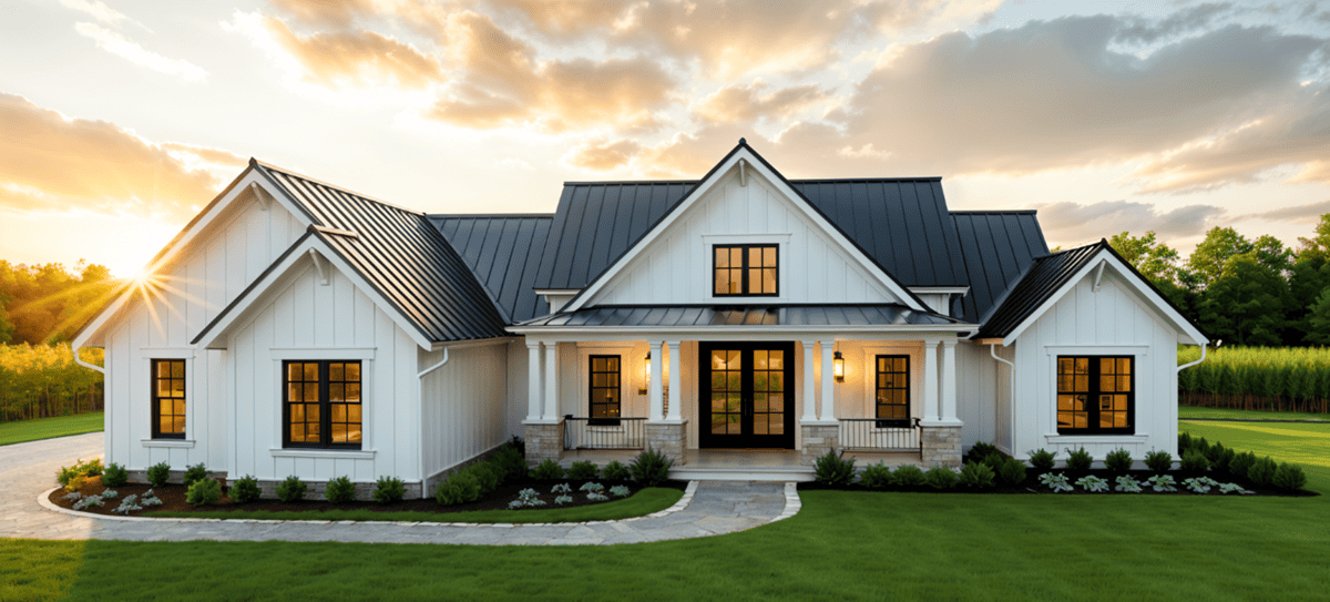 3-Bedroom, 2663 Sq Ft Modern Farmhouse House Plan - 189-1168 - Front Exterior