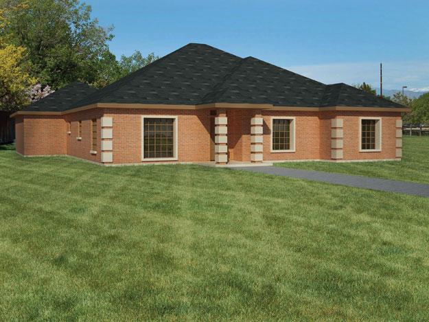 3-Bedroom, 2033 Sq Ft Southwest Home Plan - 191-1011 - Main Exterior