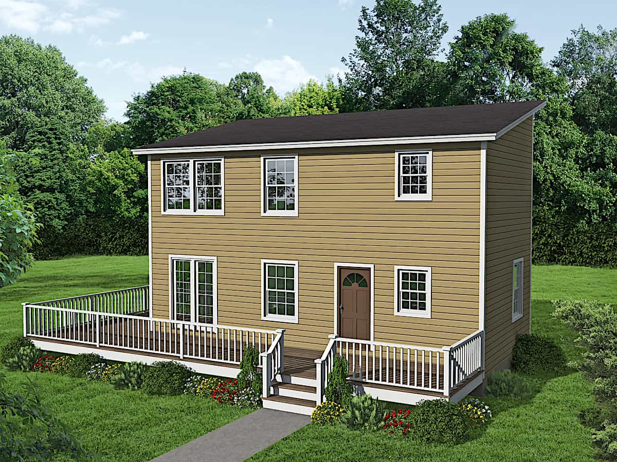 2-Bedroom, 1024 Sq Ft Contemporary Home - Plan #191-1029 - Main Exterior