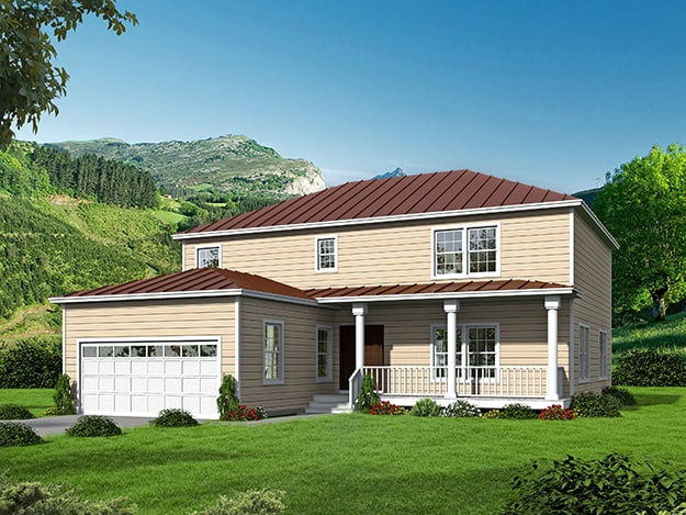 4-Bedroom, 2641 Sq Ft Farmhouse Home - Plan #191-1033 - Front Exterior