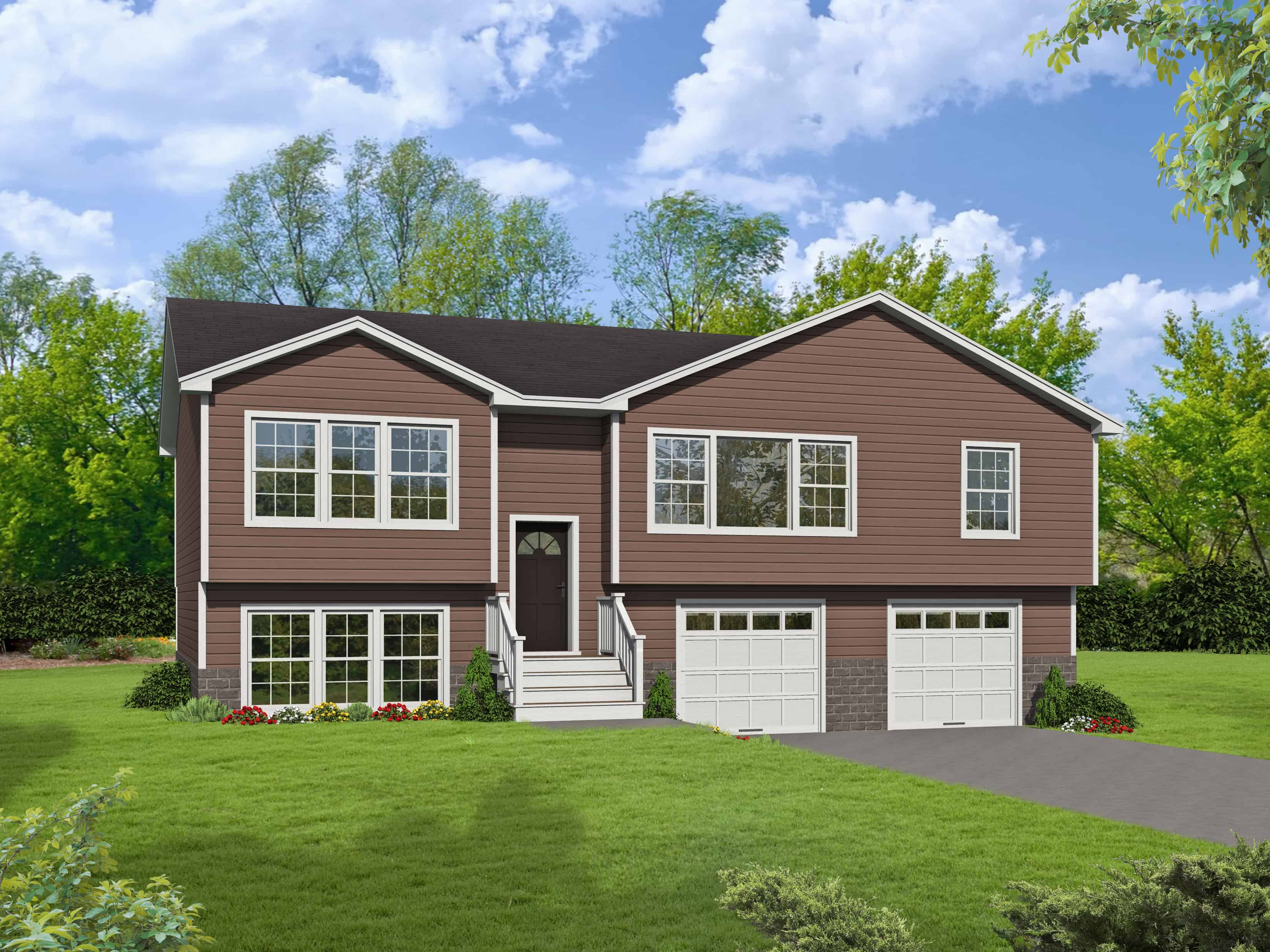 3-Bedroom, 1951 Sq Ft Multi-Level House - Plan #191-1034 - Front Exterior