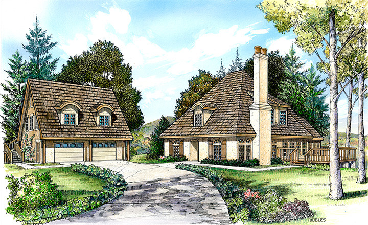 3-Bedroom, 2840 Sq Ft European Home Plan - 192-1039 - Main Exterior