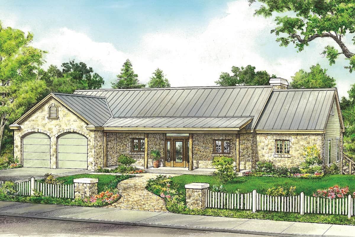 3-Bedroom, 2026 Sq Ft Ranch Home - Plan #192-1062 - Main Exterior