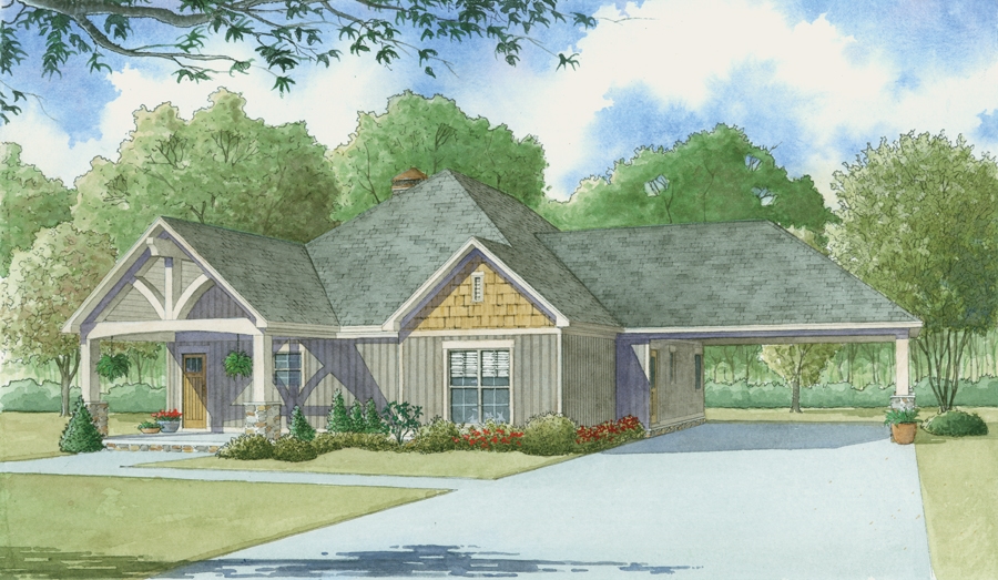 2-Bedroom, 1891 Sq Ft Cottage House Plan - 193-1009 - Front Exterior
