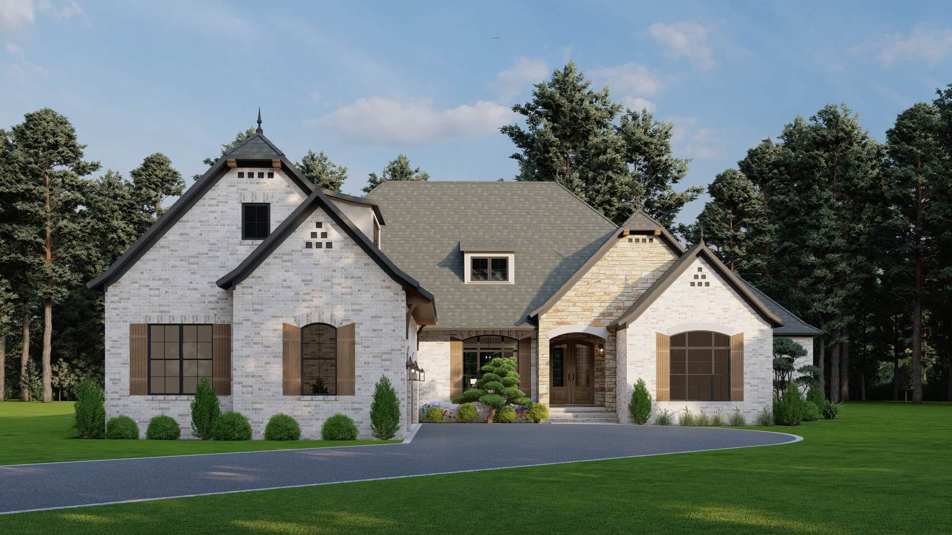 4-Bedroom, 2849 Sq Ft Country House Plan - 193-1030 - Front Exterior