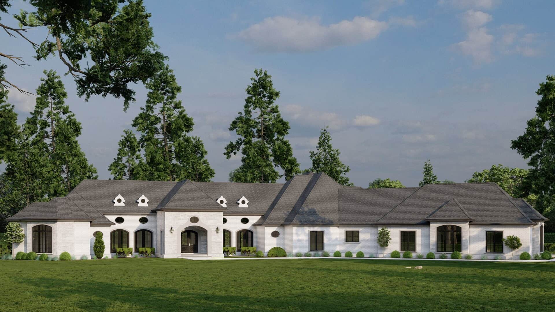 4-Bedroom, 6554 Sq Ft European Home Plan - 193-1048 - Main Exterior