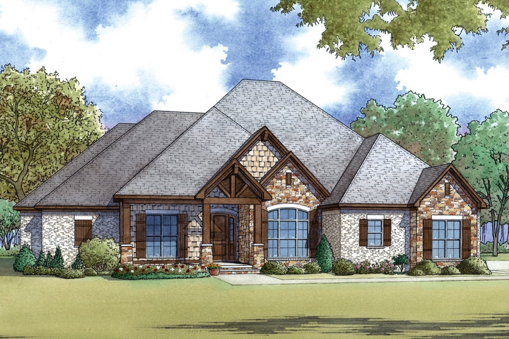 4-Bedroom, 2556 Sq Ft European Home - Plan #193-1063 - Main Exterior