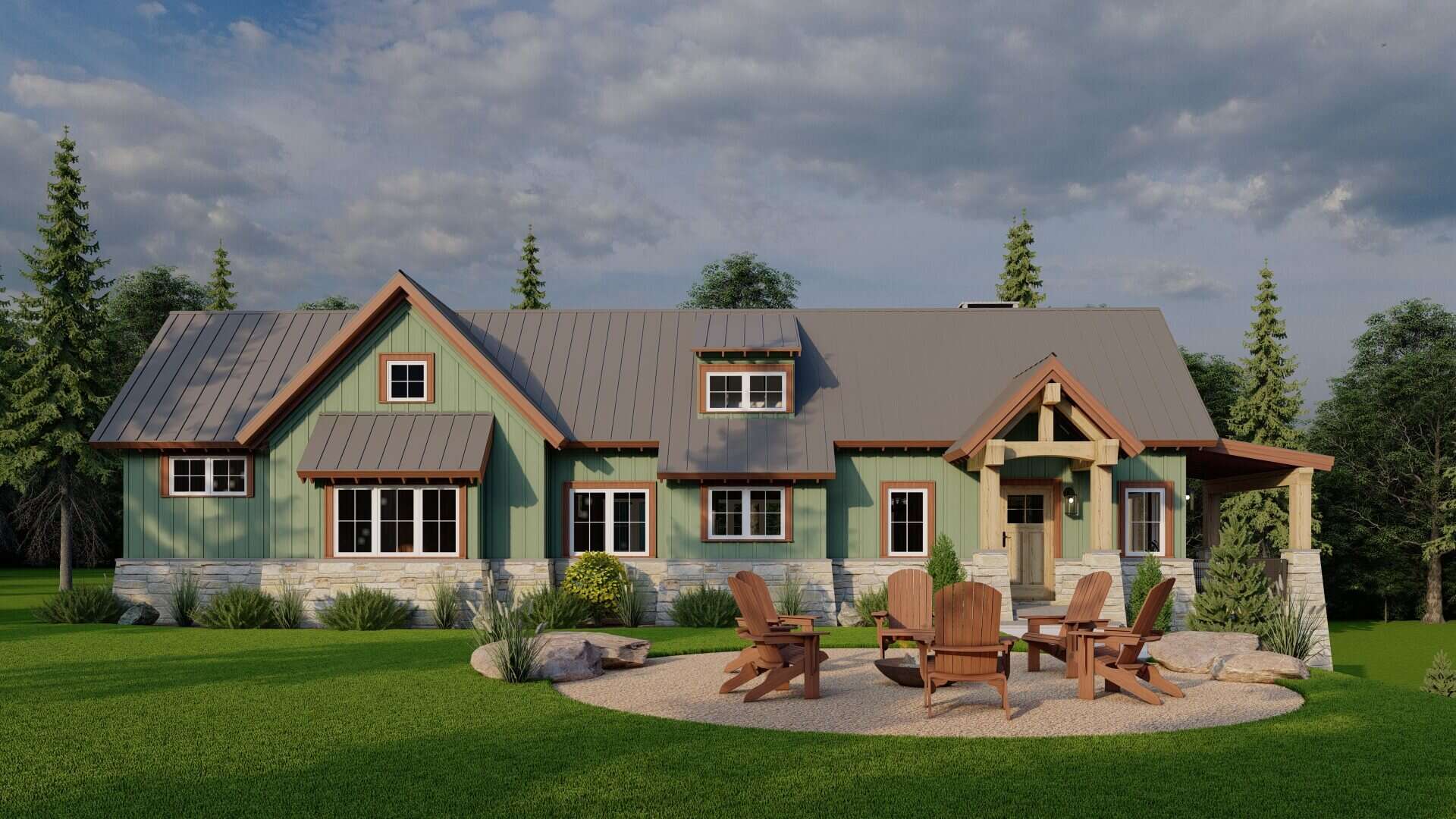3-Bedroom, 2310 Sq Ft Arts and Crafts Home Plan - 193-1064 - Main Exterior