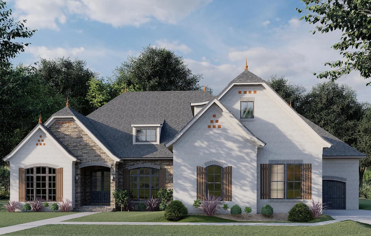3-Bedroom, 2409 Sq Ft European House - Plan #193-1086 - Front Exterior