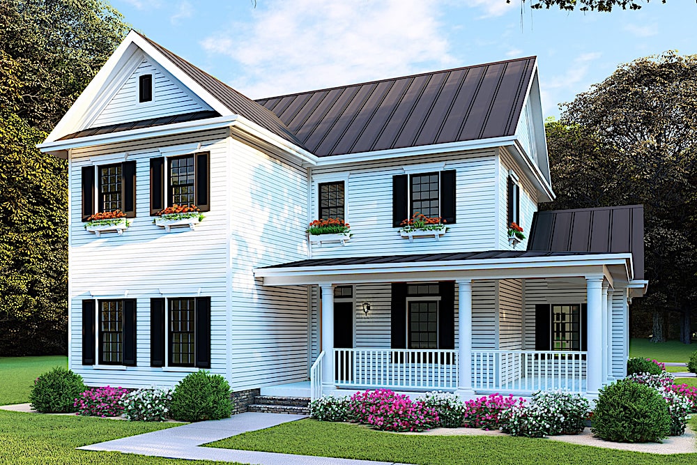 4-Bedroom, 2268 Sq Ft Farmhouse Home - Plan #193-1088 - Main Exterior