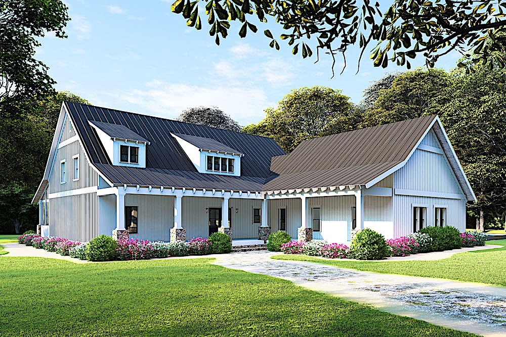 3-Bedroom, 1982 Sq Ft Ranch Home - Plan #193-1093 - Main Exterior